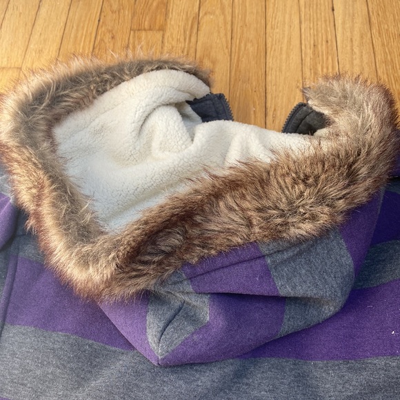 US Polo Assn. Junior's Striped Fleece Hoodie - Picture 10 of 11